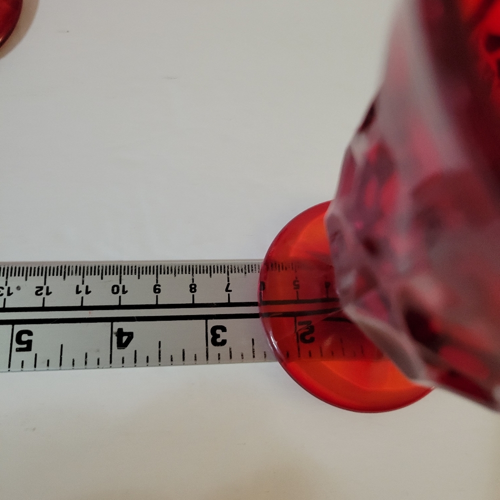Noritake Perspective Wine Cordial Glasses Set Of 4 Red Glass - Picture 7 of 7